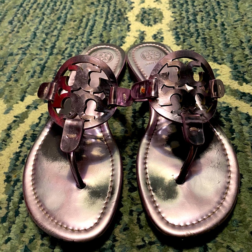 Tory Burch Miller Metallic Pink Sandal 7